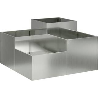 Have Blomsterkrukke Sølv 100 x 100 x 48 cm Galvaniseret stål