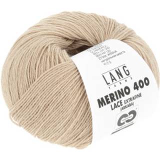 Lang Yarns Merino 400 Lace 326 Indhold: 100% Merinould Vægt/længde: 25g = ca. 200 meter Anbefalede pinde: 2.5-3.5 mm. Strikkefasthed: 10 x 10 cm = 32 m x 42 p Vask: Maskinvask 30 ℃ / Tåler ikke tørretumbling / Brug aldrig skyllemiddel.
