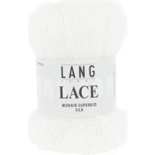 Lang Yarns Lace 001 Indhold: 52% Mohair, 42% Silke Vægt/længde: 25 g. = 310 meter Anbefalede pinde: 3-3.5 mm Strikkefasthed: 10 x 10 cm = 26 m x 40 p Vask: Håndvask / Brug aldrig skyllemiddel / Tørres fladt.