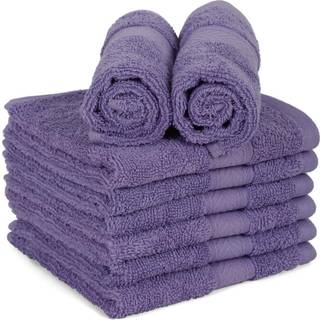 Casa Lino 24 Pack Wash Cloths Set (12 """" X12) 100% Bomuldsvask klude Vask klude til dit ansigt og krop Meget absorberende og fingerspids bløde va