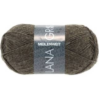 Lana Grossa Meilenweit 50 1305 Gråbrun Indhold:80% ren, ny uld, 20% polyamid Vægt/længde: 50 g = ca. 210 meter Anbefalede pinde: 2.50-3.00 mm Strikkefasthed:10 x 10 cm = 28 m x 40 p Vask:Finvask 40℃ / Kan tørretumbles.