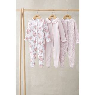 Mamas & Papas Mamas & Papas Blomster Tryk 100% Bomuld Sleepsuits 3 Pakke