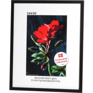 Sort 11mm fyrretræ 24x30 Billedramme