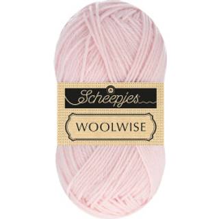 Scheepjes Woolwise 724 Bladrosa Indhold: 100% genanvendt Superwash merinould Vægt/længde: 100 g = ca. 200 meter Anbefalede pinde: 4 mm Strikkefasthed: 10 x 10 cm = 22 m x 30 p Vask: Maskinvask / Tåler ikke tørretumbling / Brug aldrig skyllemiddel.