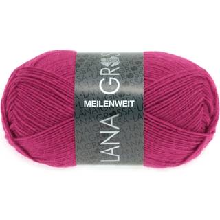 Lana Grossa Meilenweit 50 1313 Pink Indhold:80% ren, ny uld, 20% polyamid Vægt/længde: 50 g = ca. 210 meter Anbefalede pinde:2.5-3 mm Strikkefasthed:10 x 10 cm = 28 m x 40 p Vask:Finvask 40℃ / Kan tørretumbles.
