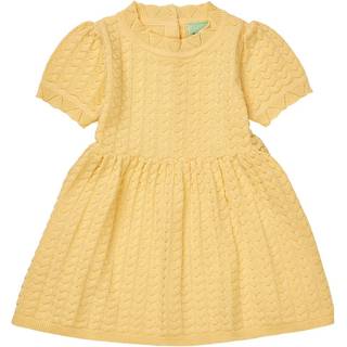 FUB Strikket Kjole Vanilla 86 cm  Gul  86 cm  kvinde