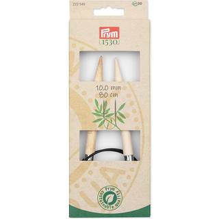 Prym 32"""" (80 cm) runde bambus strikkepinde US 15 (10 mm)
