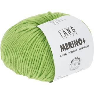 Lang Yarns Merino+ 144 Indhold: 100% Superwash Merinould Vægt/længde: 50 g = 90 meter Anbefalede pinde: 4,5-5,5 mm. Strikkefasthed: 10 x 10 cm = 17 m x 24 p Vask: Finvask 30ºC / Brug aldrig skyllemiddel / Tørres fladt .