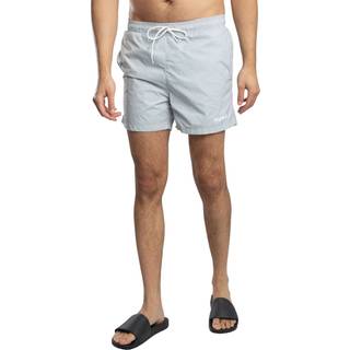 Fuldt forede badeshorts med logo i kontrastfarve