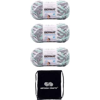 Bernat Pipsqueak Seaspray Variegated 162059-59754 (3 -SKEINS - Samme farvestof) Chunky voluminy #5 Polyester Yarn til h?kling og strikning - bund