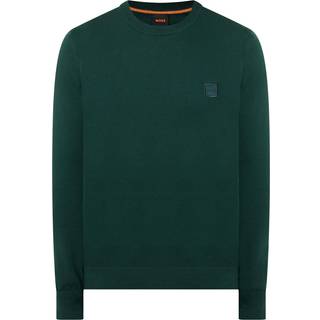 BOSS Orange Herren Pullover grün unifarben