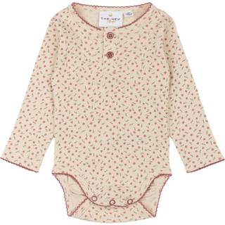 The New Siblings GOTS Odette Pointelle Baby Body White Swan Aop 74 cm  Hvid  74 cm  kvinde