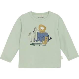Minymo Langærmet T-shirt Sea Foam 86 cm  Grøn  86 cm  Unisex