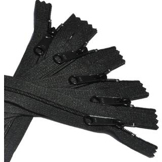 YKK 7 """" - 60 """" Long Pull Handbag Zippers YKK #4.5 Farve 580 Sort (5 lynl?se/pakke) - V?lg l?ngde (l?ngde 22 tommer)