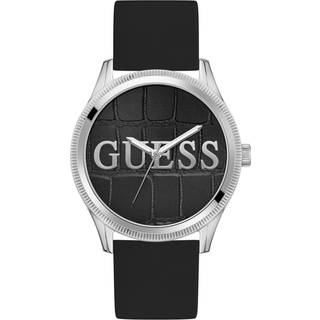 Guess Reputation Black Dial Silicone Strap Unisex Watch GW0887G1