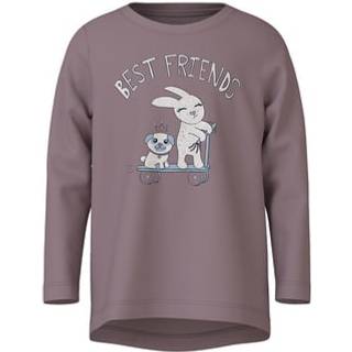 NAME IT Langærmet Løs Bluse Violet Elderberry