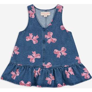 Konges Sløjd GOTS Magot Denim-kjole Bella Bow 2 Y  Blå  2 år  kvinde