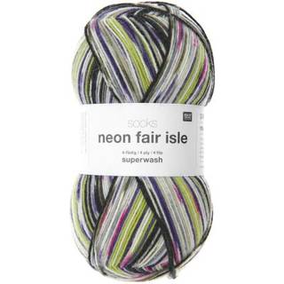 Socks Neon Fair Isle 4-fädig - Sailor