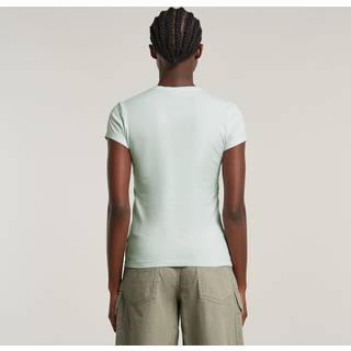 Overdyed Eyben Slim V-Neck Top - Light blue - Women