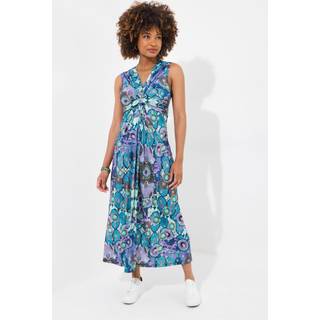 Joe Browns Joe Browns Blue Sleeveless Twist Front Printed Jersey Maxi Dress