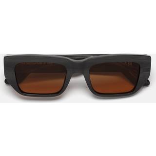 Retrosuperfuture Unisex JWE RA Black Cat Solbriller Acetat Sort Brun Firkantet