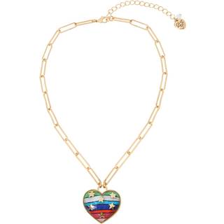 Betsey Johnson Rainbow Heart vedh?ng halsk?de
