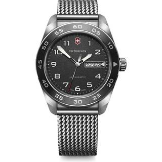 Victorinox Swiss Army Black Dial Steel Mesh Strap Men's Watch 242043
