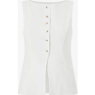 Gina Tricot-Tailored boatneck vest-Veste-Hvid-XS-Dame
