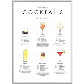 Cocktails opskrifter nr. 4 - 50x70 cm