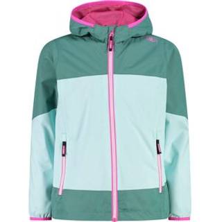 CMP Girl's Jacket Fix Hood Ripstop Regnjakke Børn størrelse 128 farve turkis
