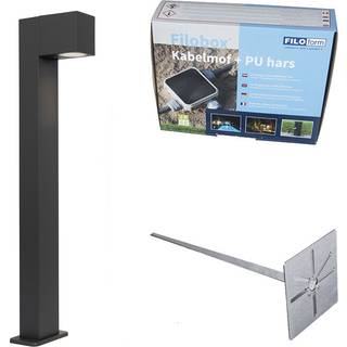 Industriel udendørs gulvlampe mørkegrå 65 cm IP44 - Baleno