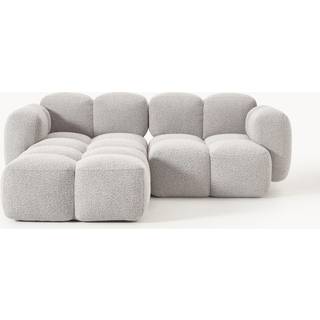Modulopbygget sofa Tayla (3-personers) i Bouclé med puf (venstre/højre)