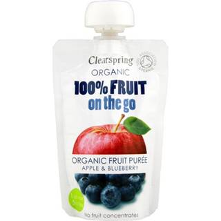 Clearspring 100% Fruit Puré Æble & Blåbær Ø (100 g)