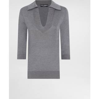 Dolce&Gabbana Silk polo sweater - grey - XXS