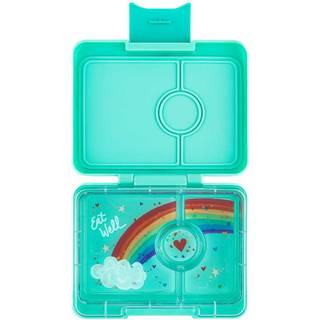 Yumbox Snack Bento Madkasse Turkis/regnbue Med 3 Rum