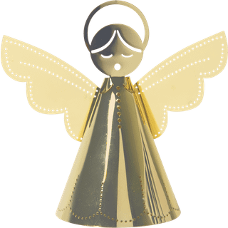 Pluto Design Singing angel dekoration guld 9 cm