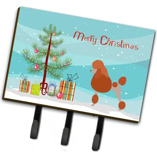 """" Caroline's Treasures Royal Poodle Wall Hook Triple Christmas Tree """"