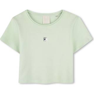Givenchy Kids Logo ribbed-knit cotton T-shirt - green - Y 14