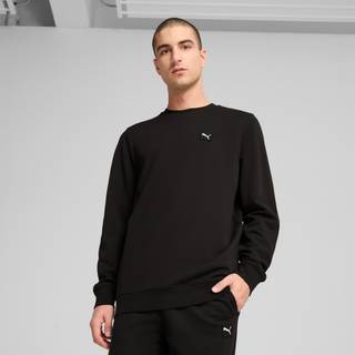 Men&#39;s Puma Essentials Elevated Crew, Black, Size S, Clothing - Black - S