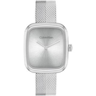 Sculpted Square Mesh Bracelet Watch - Silver - One Size