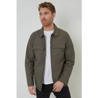 Threadbare Threadbare Khaki 100% Cotton Poplin Lightweight Collared Jacket
