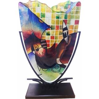 Glasvase Surf & Smedestativ H 47,5cm - Benjamin