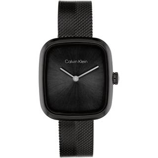 Sculpted Square Mesh Bracelet Watch - Black - One Size