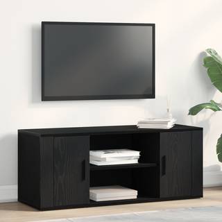 TV Skab Sort Eg 100x35x40 cm Konstrueret Træ
