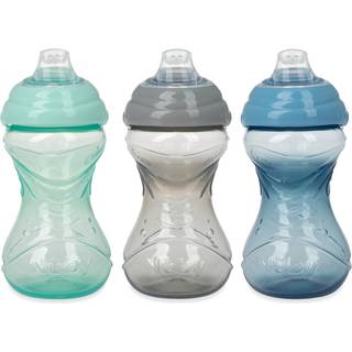 Nuby 3 stykker no-spill let greb cup med bl?d flex tout clik det l?s funktion neutral 10 ounce