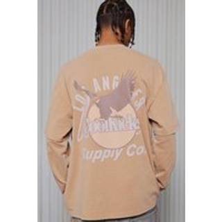 Mens Camel Oversized Faux Layer Washed Coolkicks T-Shirt