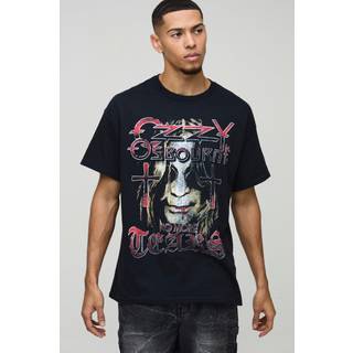 Mens Black Oversized Ozzy Osbourne License Print T-Shirt