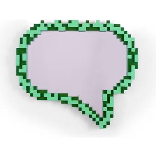 Seletti Mirrors And Clocks - 'Message' mirror, clear in Clear MDF / GLASS