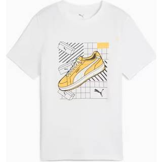Men&#39;s Puma Graphics Tee IV Youth, White, Size 11-12Y, Clothing - White - 11-12Y