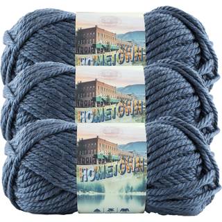 Lion Brand Yarn Hometown Yarn Super-Bulky garn til strikning af hækling og håndværk 3 pakke Washington denim